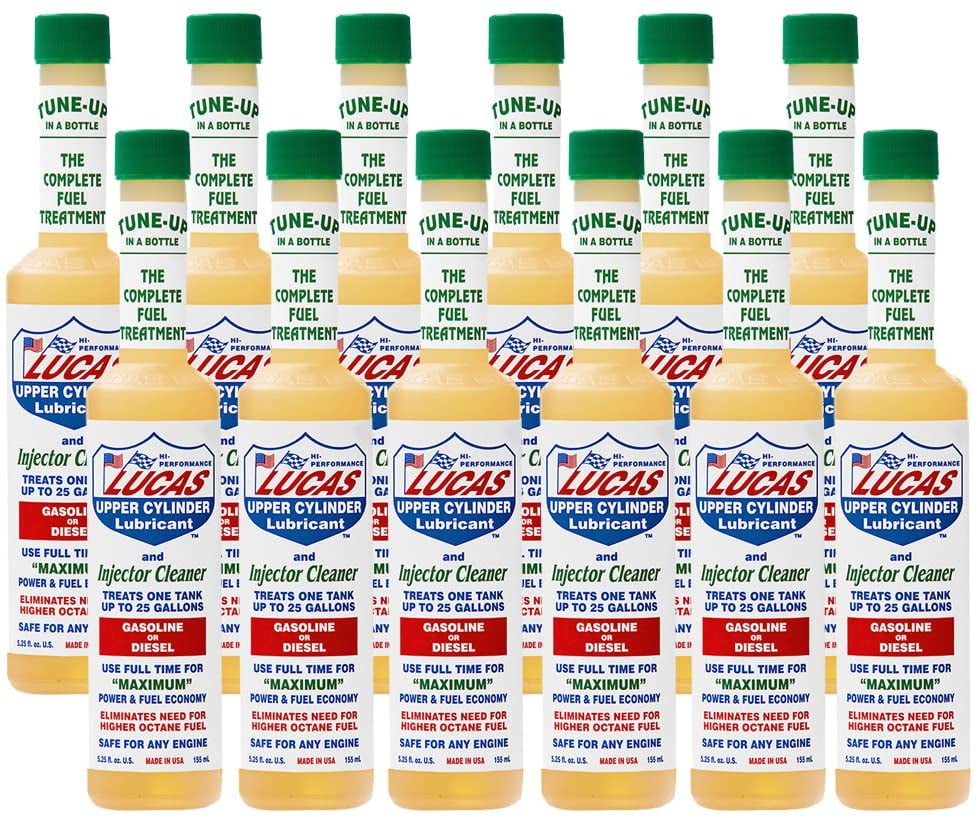 Lucas Upper Cylinder Lubricant & Fuel Injector Cleaner (5.25 oz.)-12 Pack
