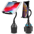 Luxmo Adjustable Long Arm Car Cup Holder Mount Stand Cradle for iPad Samsung Tablet GPS Phon