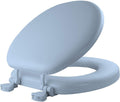MAYFAIR Soft Toilet Seat Easily Remove, ROUND, Padded with Wood Core, Light Blue, 13EC 034