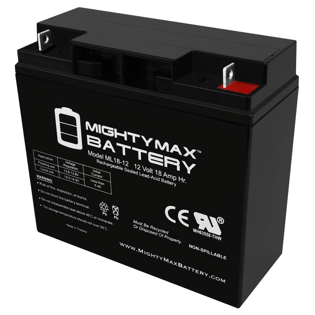 ML18-12 - 12V 18AH New BATTERY for 90508011 Craftsman Black  Lawn Mowers