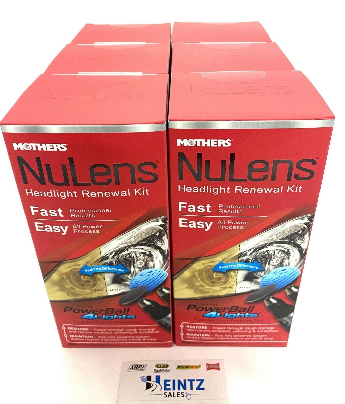 MOTHERS 07251 NuLens Headlight Renewal Kit 6 PACK - Clarify, Protect & Maintain