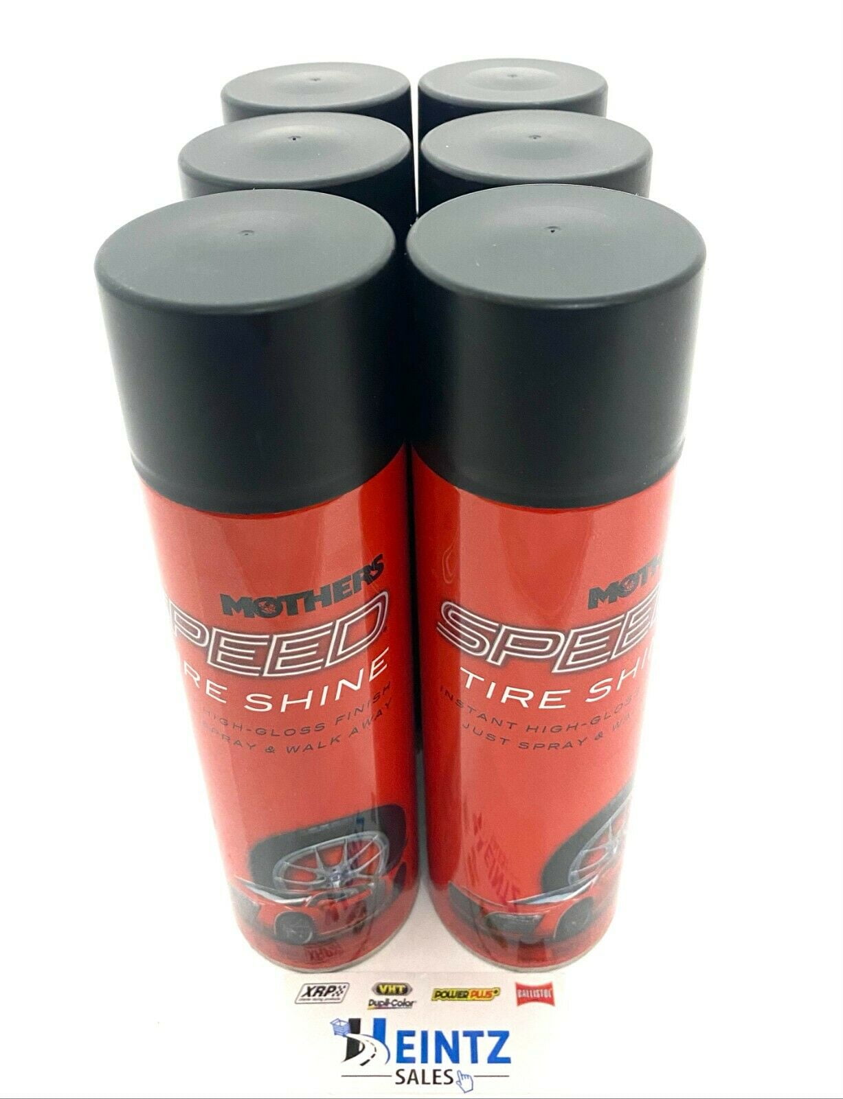 MOTHERS 16915 Speed Tire Shine 6 PACK - High-Gloss Finish - Superior Protection- 15 oz.