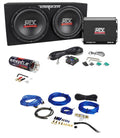 MTX Terminator TNP212D2 Dual 12” Subwoofers+Enclosure+Amp Kit+2 Farad Capacitor