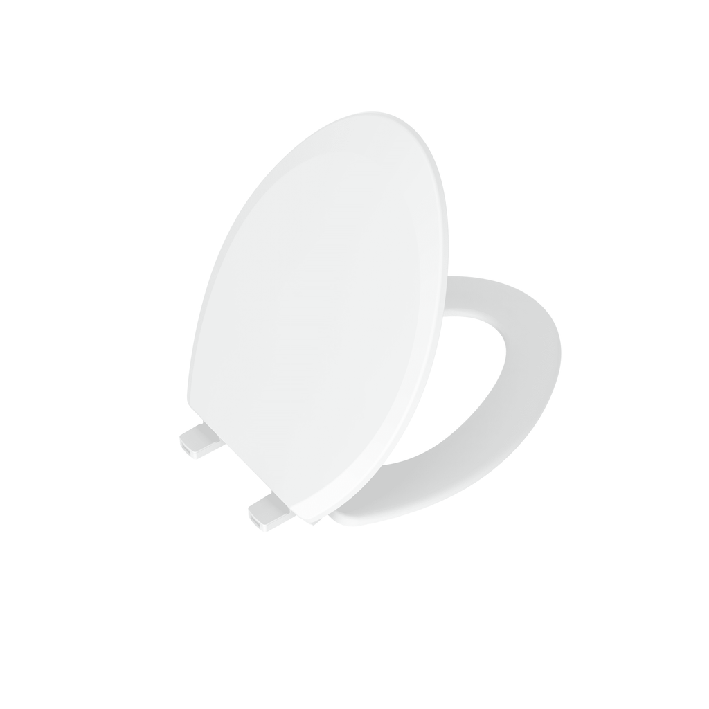 Mainstays Plastic Elongated Toilet Seat in Daisy White