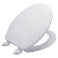 Mainstays White Round Plastic Toilet Seat, Easy off