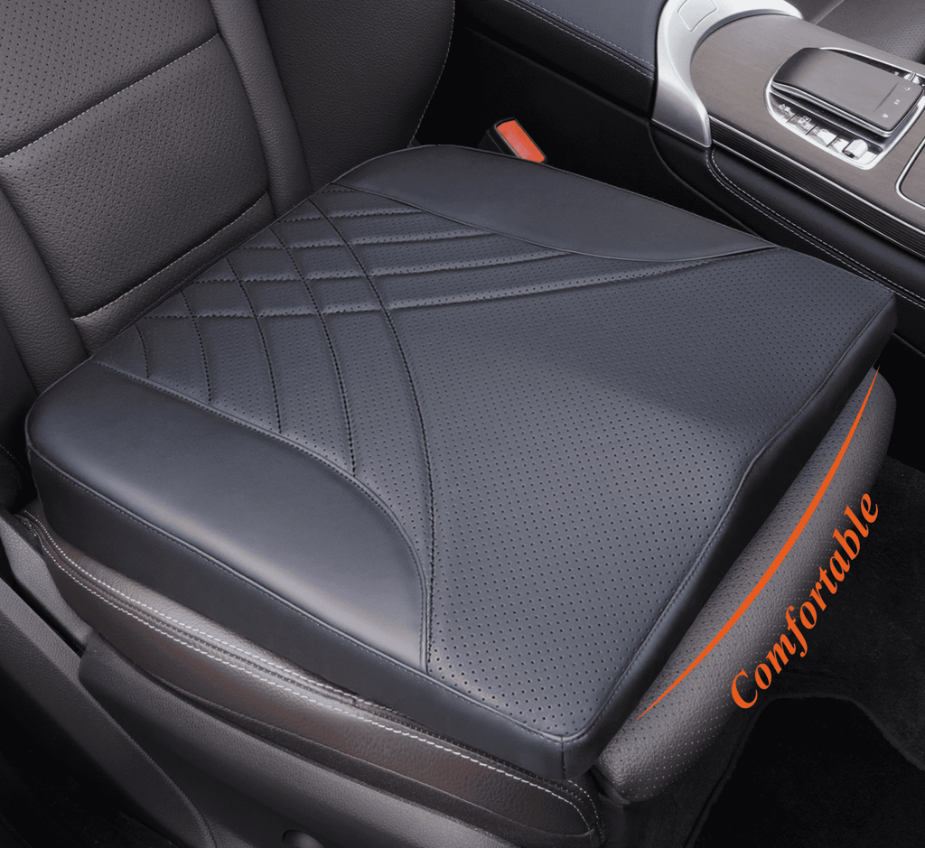 Maxphenix Memory Foam Car Seat Cushion - Coccyx & Back Pain Relief for Car, Truck, Office - Black