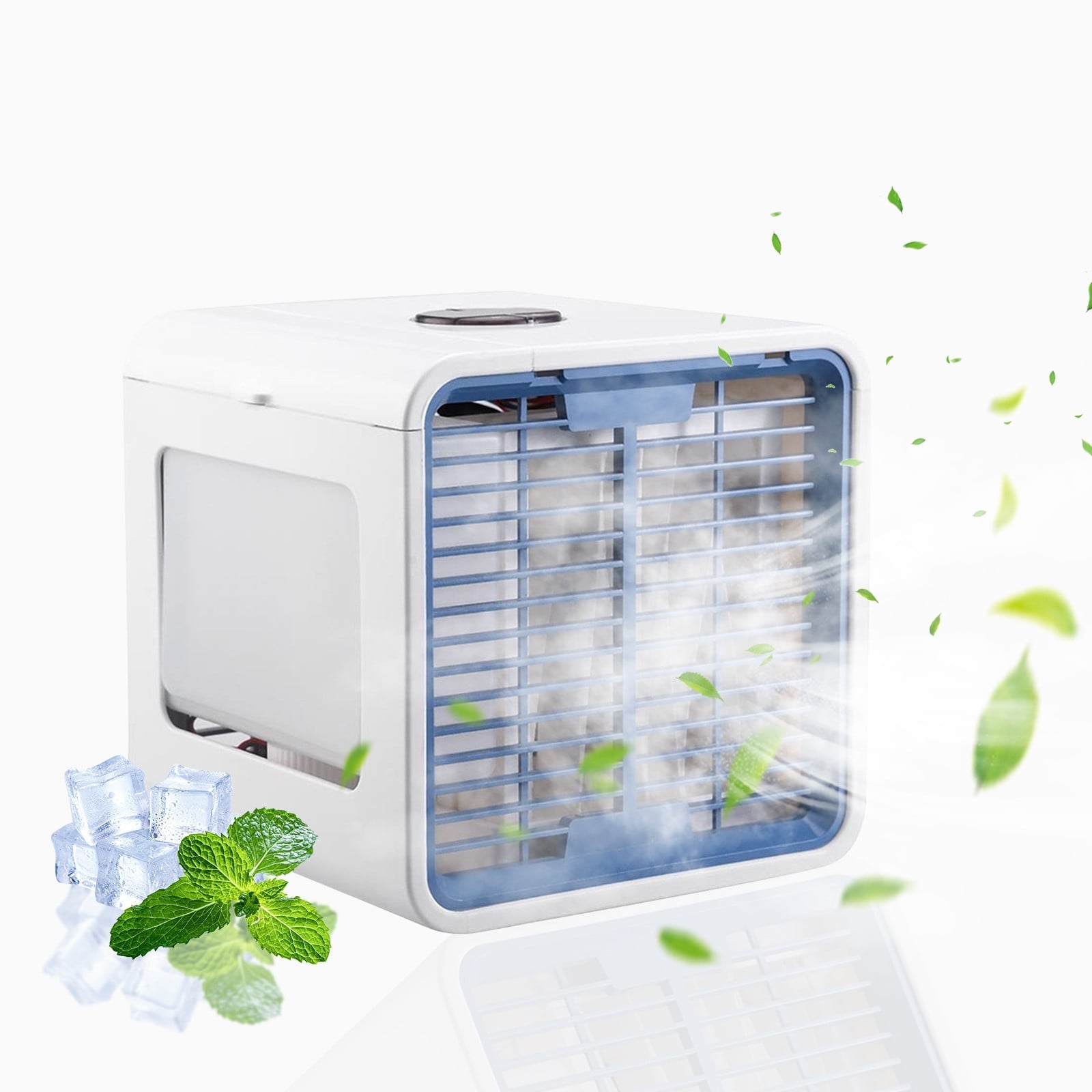 Mchoice portable air conditioner, 4-In-1 Small Air Conditioner, Air Cooling Fan and Humidifier, Mini Evaporative Cooler and Aroma Diffuser for Home Office, 3 Fan Speeds