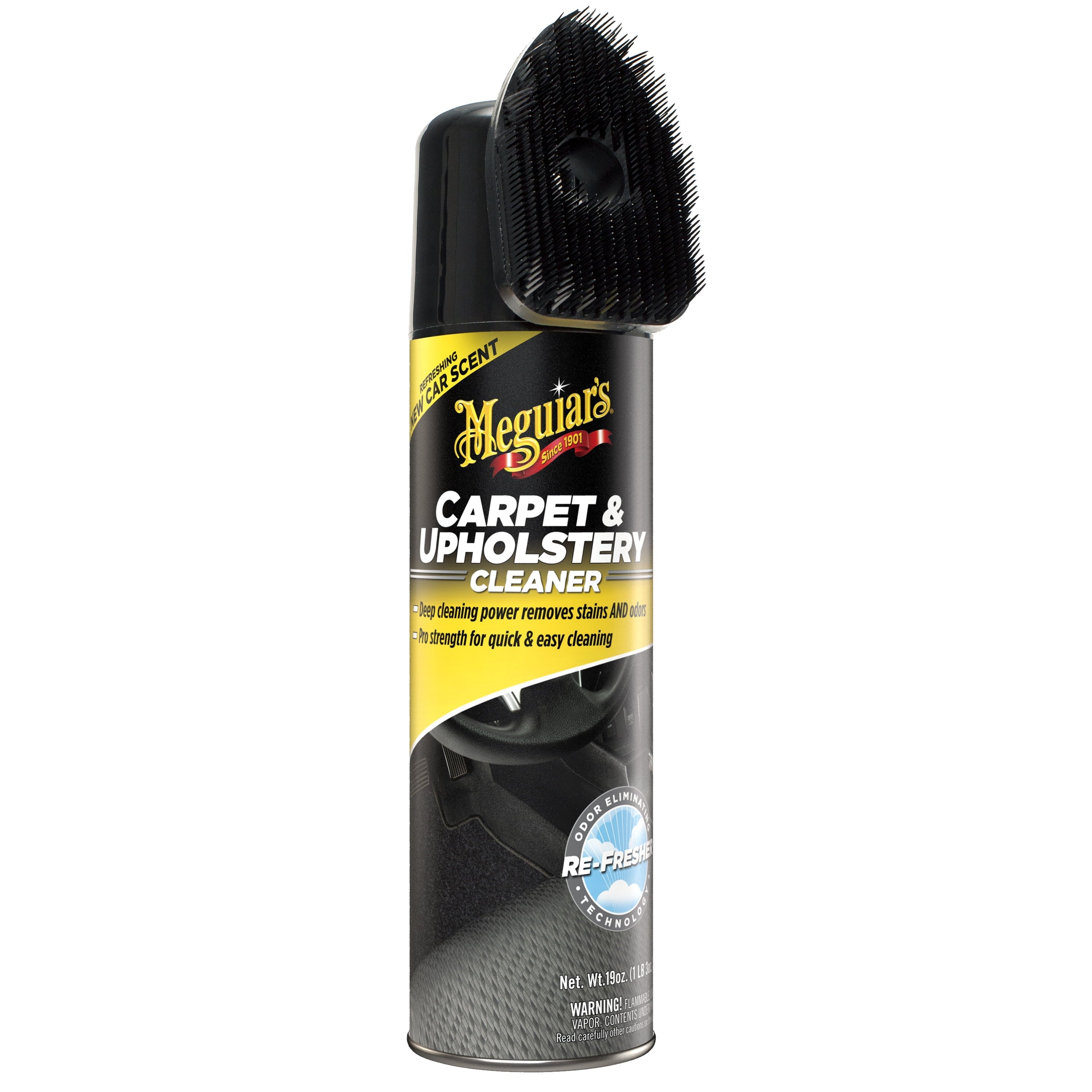 Meguiar's Carpet & Upholstery Cleaner, G191419, 19 Oz, Foam Spray