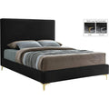 Meridian Furniture Geri Black Velvet Queen Bed