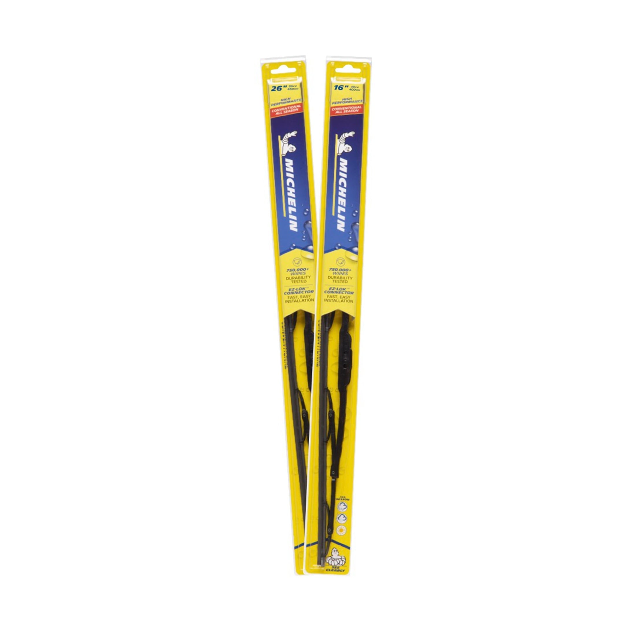 Michelin High Performance All Season Wiper Blade Twin Pack, 26"/16"