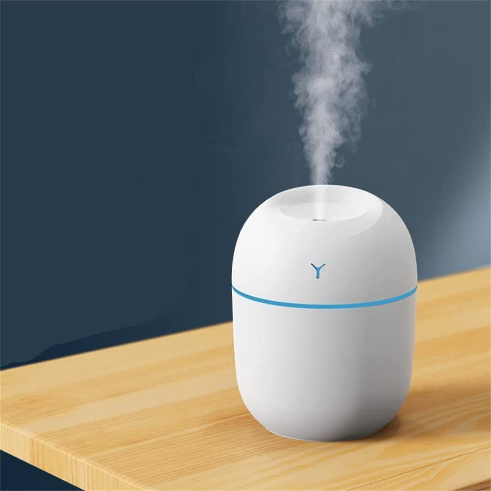 Mini Humidifier, 220ml Small Cool Mist Humidifier, USB Personal Desktop Humidifier for Baby Bedroom Travel Office Home, Auto Shut-Off, 2 Mist Modes, Super Quiet