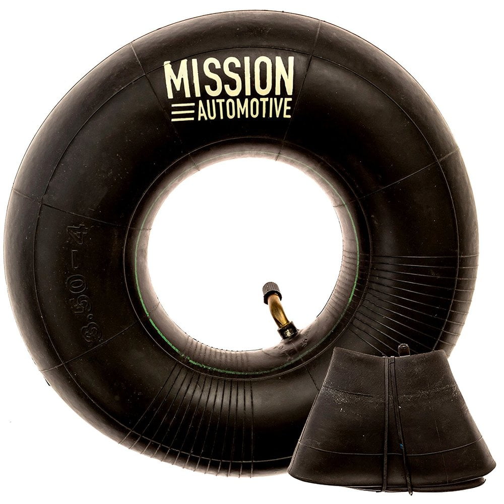 Mission Automotive 2-Pack of 4.10/3.50- 4 inch Lawn Mowers Tire Tubes- For Hand Trucks, Dollies, Wheelbarrows, Lawn Mowers, Trailers