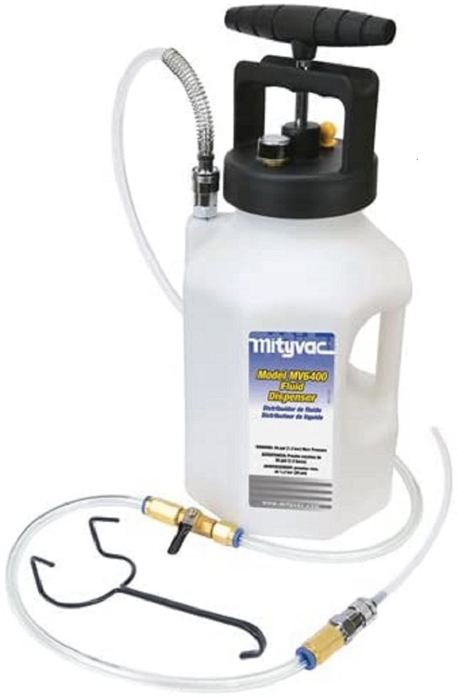 Mityvac MV6400 1 Gallon Manual Pump Fluid Dispensing System with 5' Hose