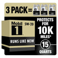 Mobil 1 Advanced Full Synthetic Motor Oil 5W-20, 5 qt  (3 Pack)