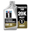 Mobil 1 Extended Performance Full Synthetic Motor Oil 0W-20, 1 qt