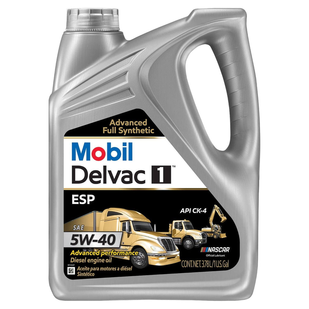Mobil Delvac 1 ESP Heavy Duty Full Synthetic Diesel Engine Oil 5W-40, 1 Gal.