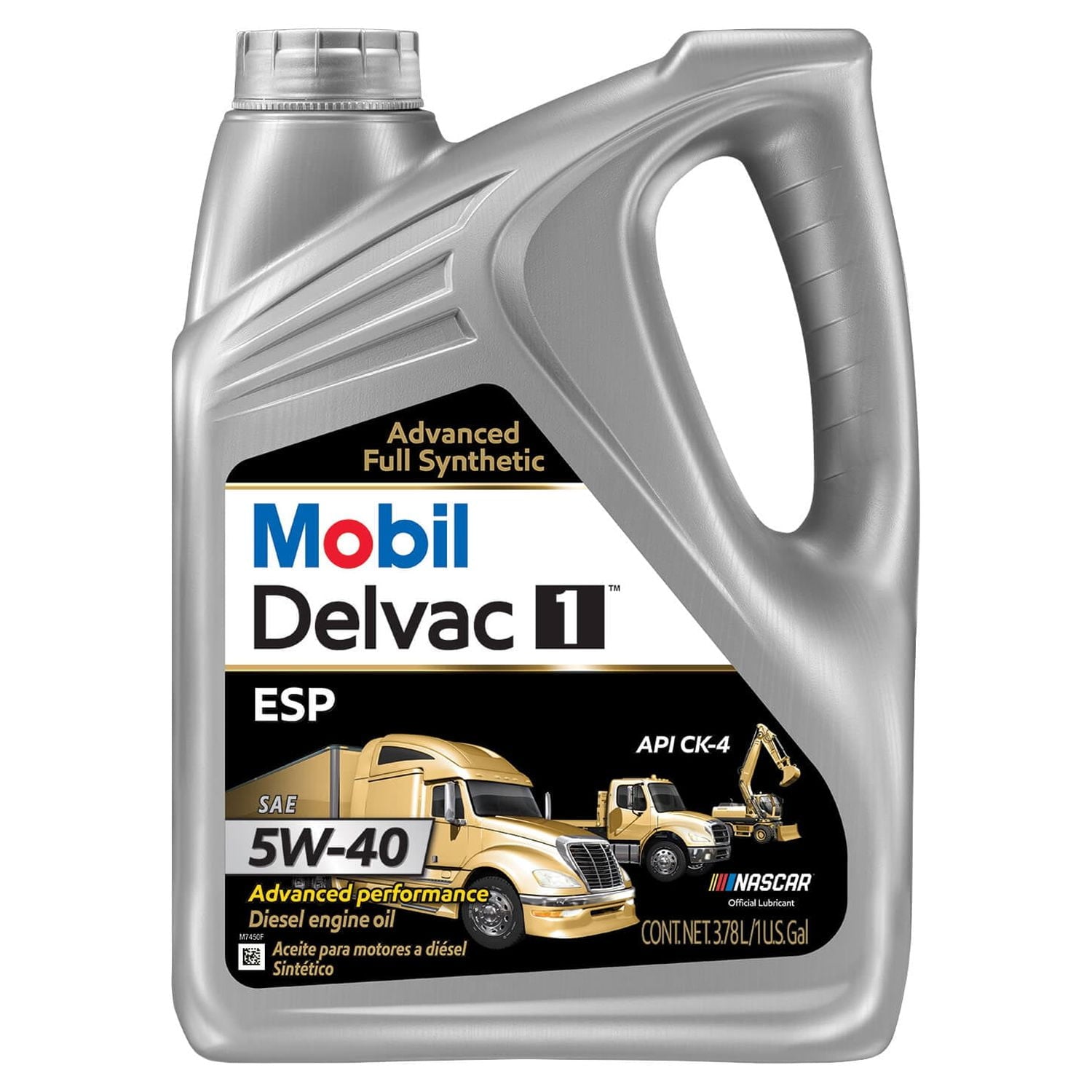 Mobil Delvac 1 ESP Heavy Duty Full Synthetic Diesel Engine Oil 5W-40, 1 Gal.