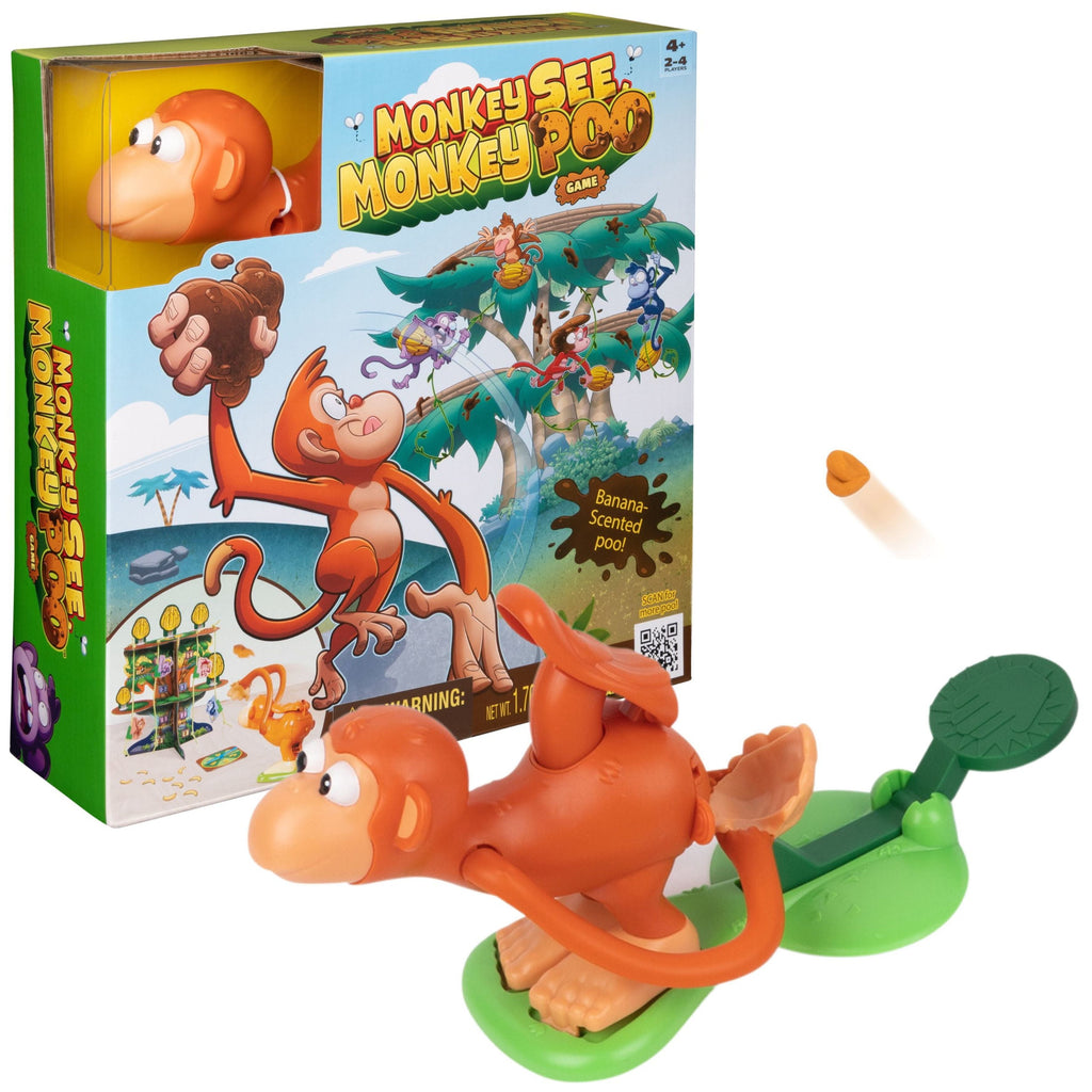 Monkey See Monkey Poo Game with Banana-Scented Fake Poop for Kids 4+