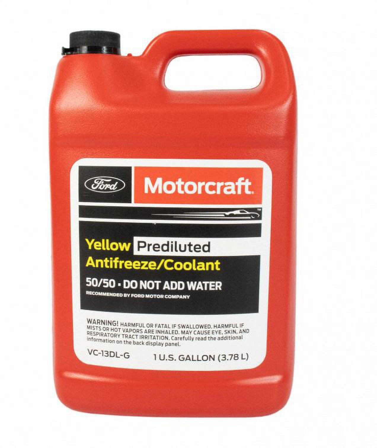 Motorcraft Yellow Prediluted Antifreeze Coolant 50/50 1U U.S Gallon VC13DLG