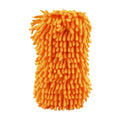 Mrcartool Car Wash Sponge Mitt, Chenille Microfiber Firwood Scratch-Free Highly Absorbent Washing Sponge Cleaning Tool with Handle Strap, Orange