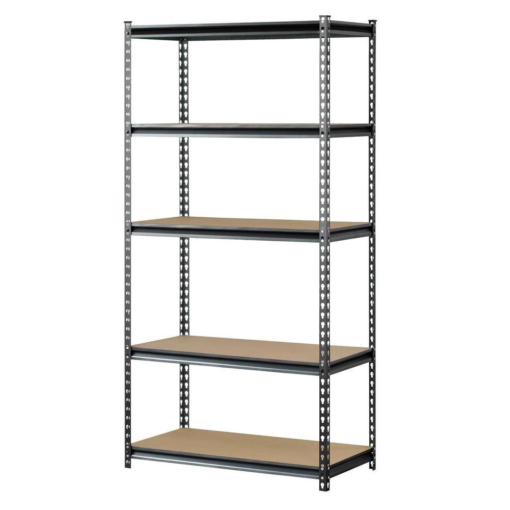 Muscle Rack 36 in. W x 60 in. H x 18 in. D 5-Tier Steel Shelving Unit; 800 lbs. Capacity per Shelf