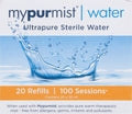 Mypurmist Ultrapure Sterile Water for All Mypurmist Handheld Vaporizer and Humidifier Devices, 20 Refills, up to 100 Sessions