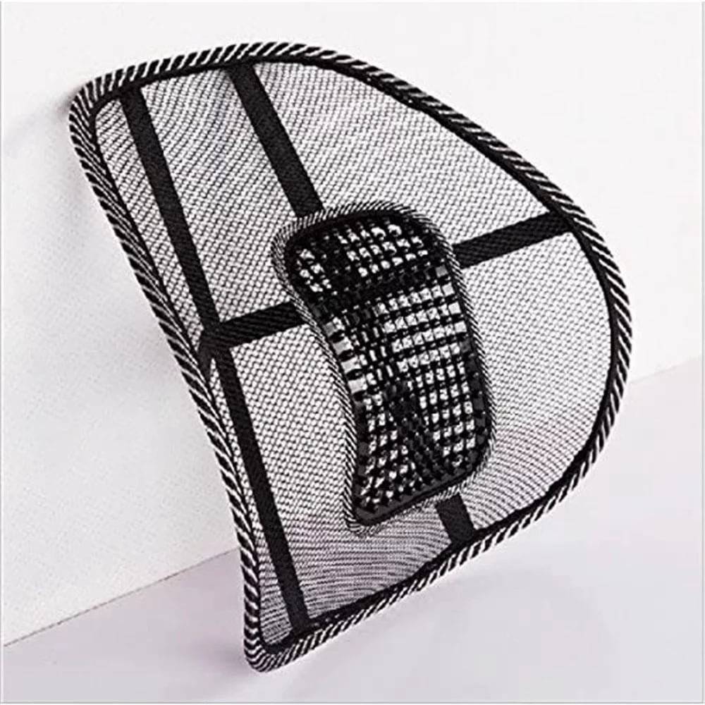 NOGIS Lumbar Support, Car Mesh Back Support with Massage Beads Ergonomic Designed for Comfort and Lower Back Pain Relief - Lumbar Back Support Cushion for Car Seat, Office Chair,Wheelchair