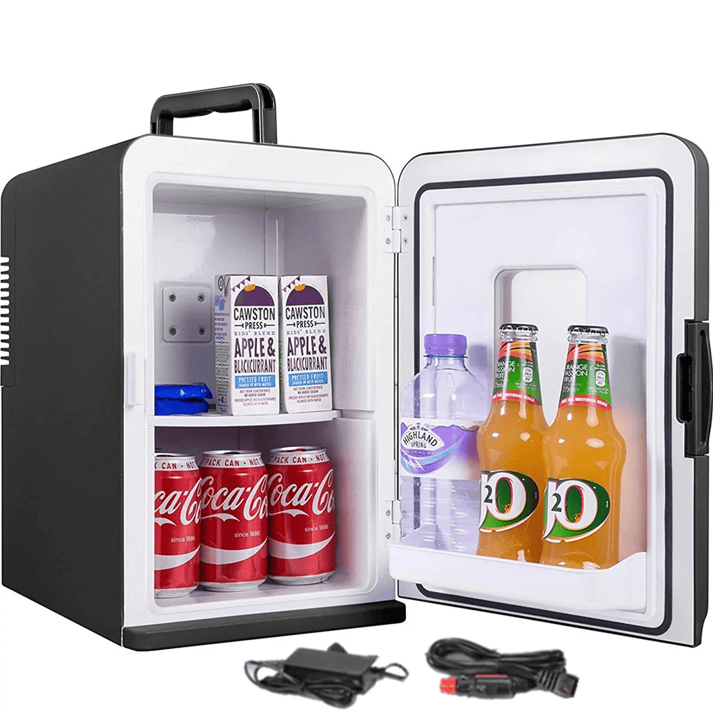 NORTHCLAN Mini Fridge, 15 Liter/33 Can Portable Cooler and Warmer Personal Refrigerator for Skincare, Food, Beverage, Medicine, Plugs for Home Outlet & 12V Car Charger Included, ETL Listed