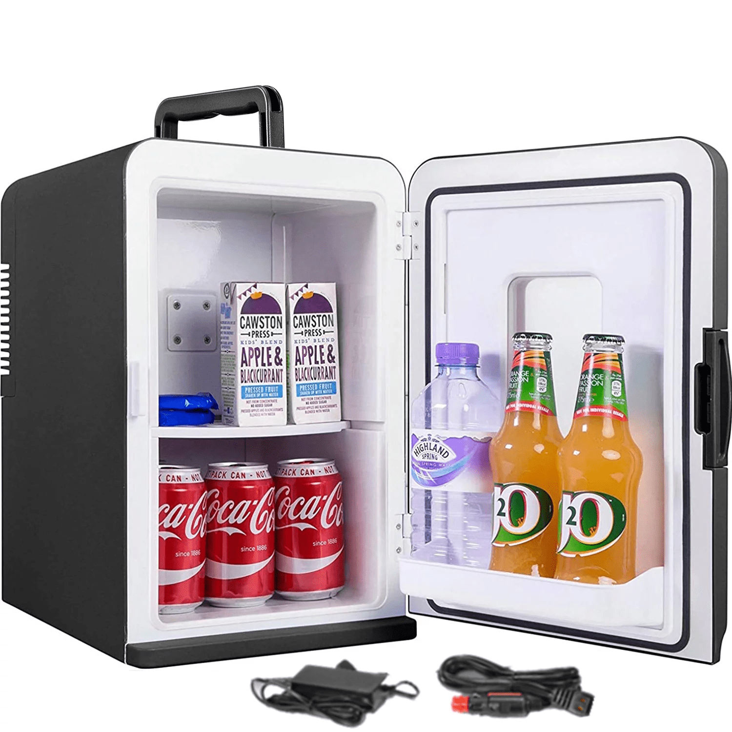 NORTHCLAN Mini Fridge, 15 Liter/33 Can Portable Cooler and Warmer Personal Refrigerator for Skincare, Food, Beverage, Medicine, Plugs for Home Outlet & 12V Car Charger Included, ETL Listed