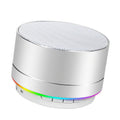 Namotu Mini Wireless Speaker, Portable Bluetooth Speaker with HD Sound, 4H Play-time, Built-in Mic, TF Card Slot, FM and LED Lights for Home, Travel Sliver
