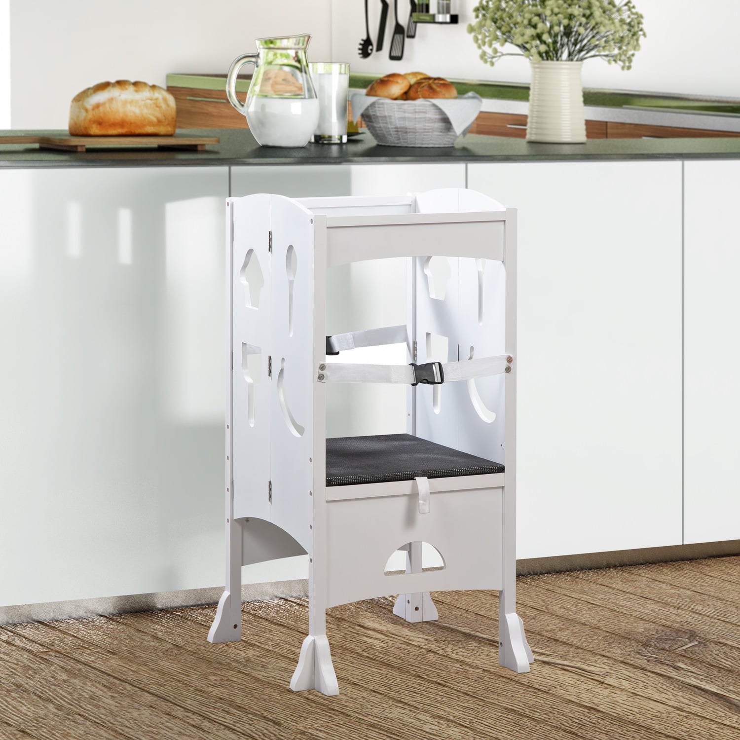 Naomi Home Kids I'm a Big Helper, Counter Stool for Kids, White