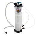 OEMTOOLS 24397 Manual Fluid Extractor (9.5L), Oil Extractor Pump, Transmission Fluid Pump, and More, Oversized Handle Manual Oil Pump Extractor, Oil Change Pump W/ 2 Adapters