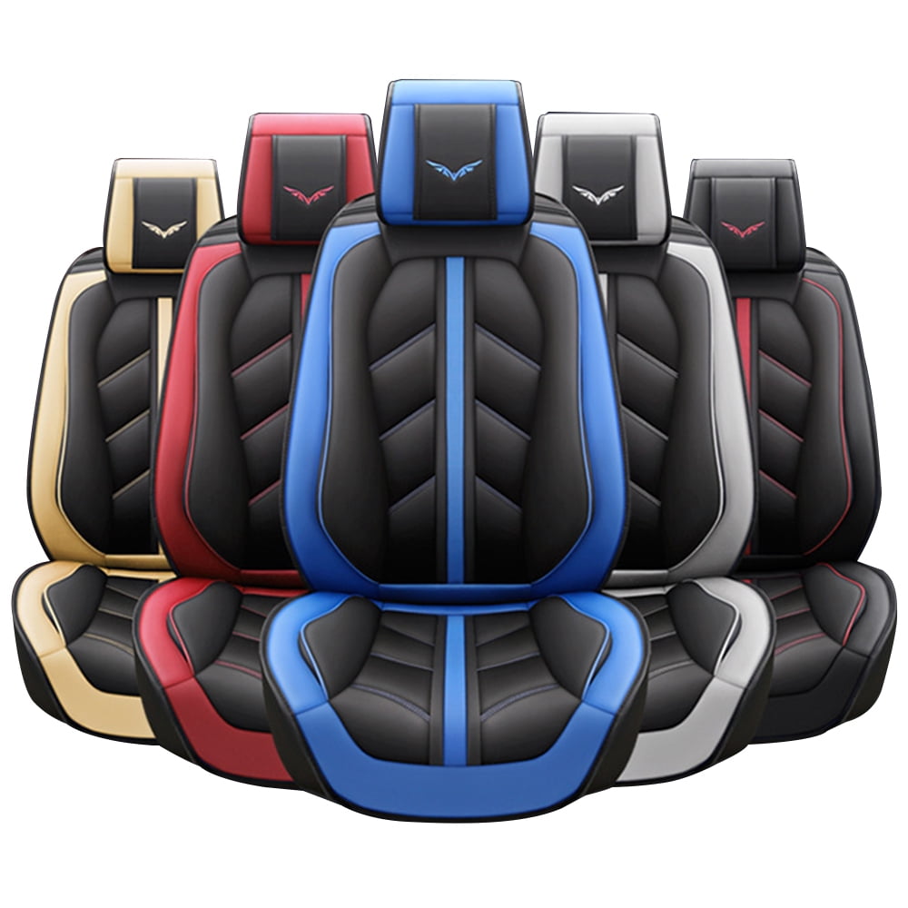 OTOEZ Luxury Auto Seat Cover Leather Front Full Set Car Seat Covers Protectors