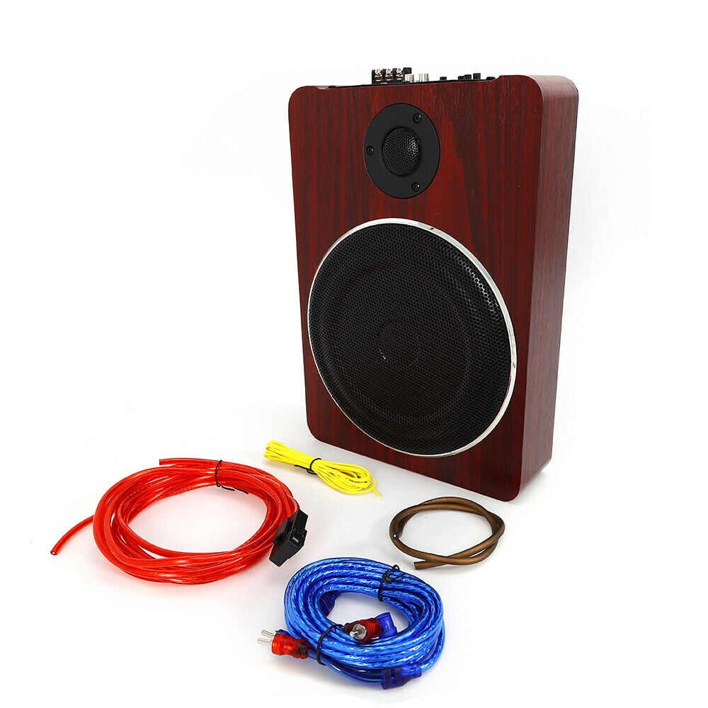 OUKANING Under Seat Car Active Sub Woofer Speaker Stereo Bass Audio Powered Amp 12V 600W