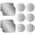 OWLKELA 10 Pack Mount Metal Plate, Phone Magnet Car Mount Holder, Cradle with Adhesive, 4R and 6 Rd