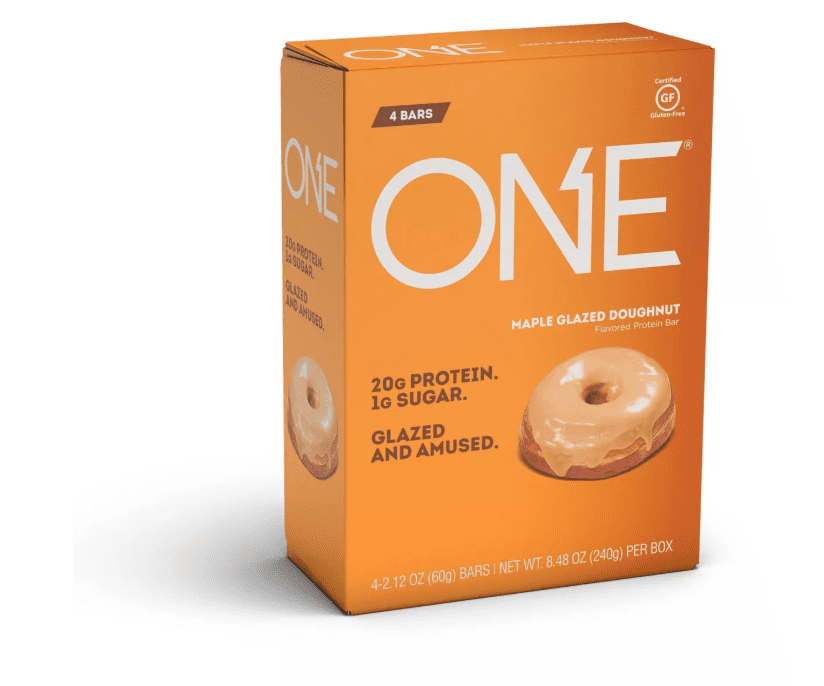 One Protein Bar, Maple Glazed Doughnut, 20g Protein, 4 Count