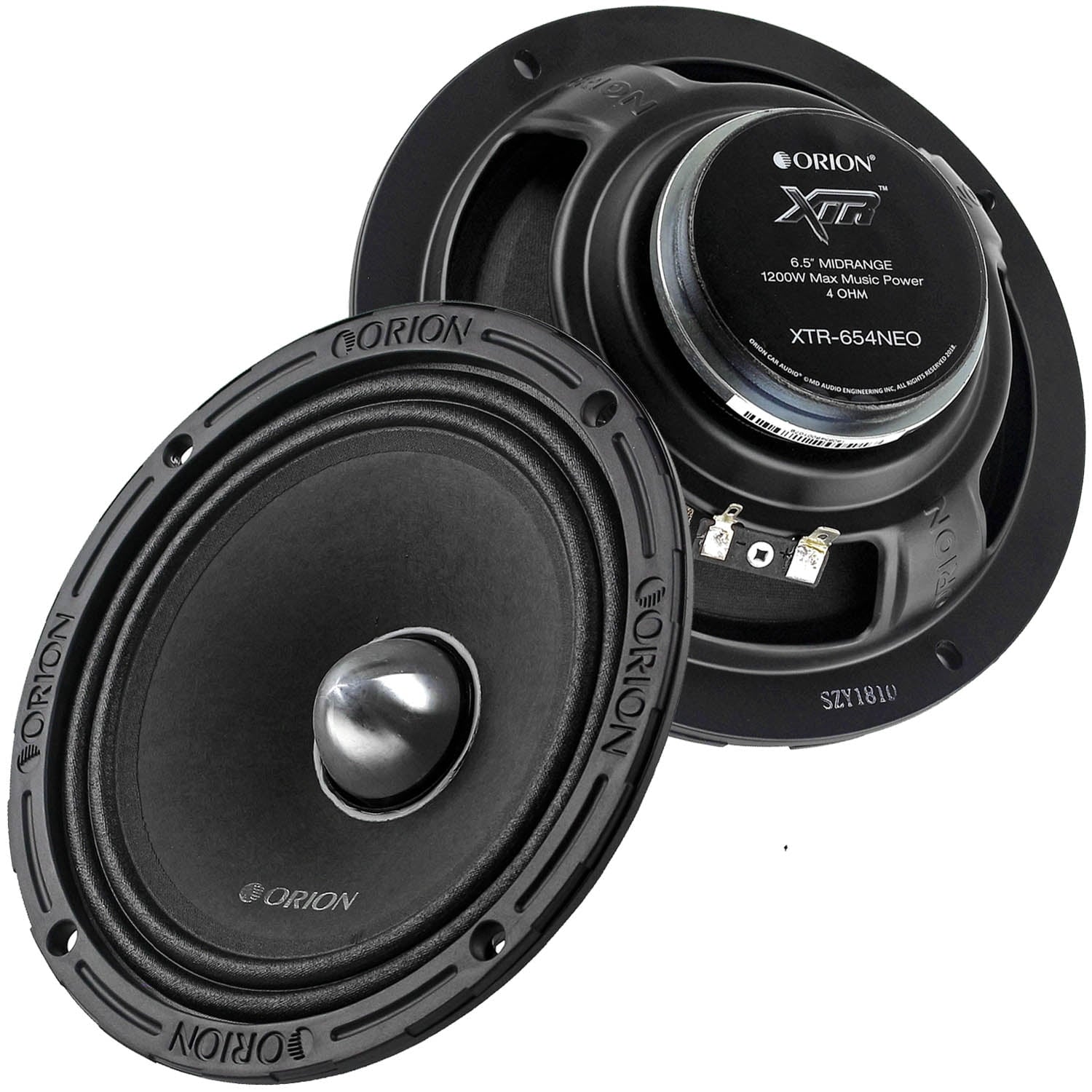 Orion 6.5" Midrange Speakers 1200 Watts Max Power 4 Ohm Car Audio XTR-654NEO