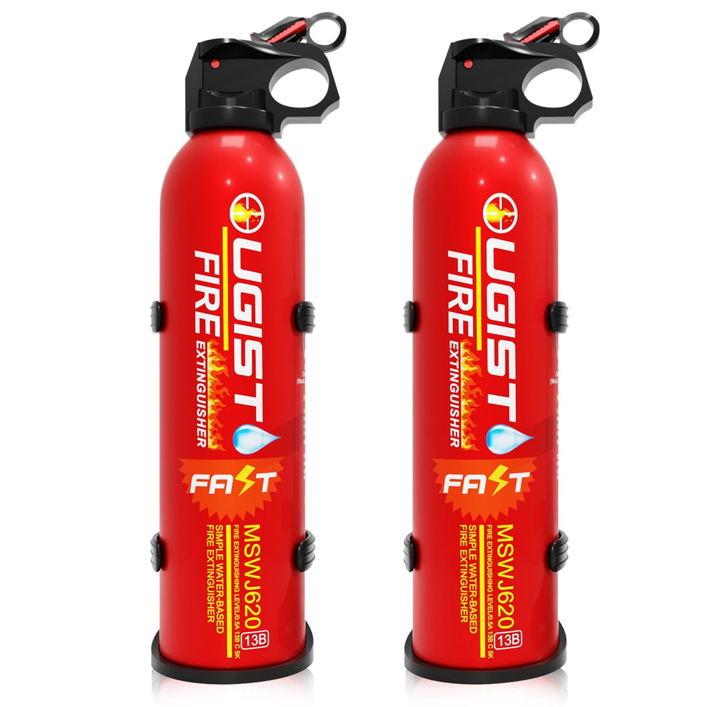 Ougist Fire Extinguisher for House,This Special Water-Based Fire Extinguisher Can Be Used in Cold Environments,Prevents Combustibles From Burning Again and is Easy to Clean After Use.