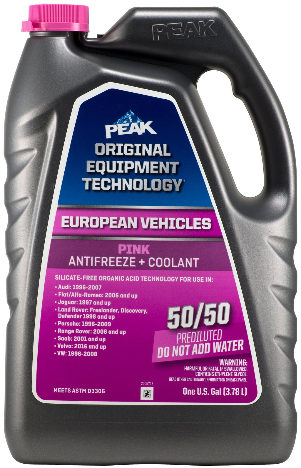 PEAK Original Equipment Technology Antifreeze + Coolant For European Vehicles - Pink
