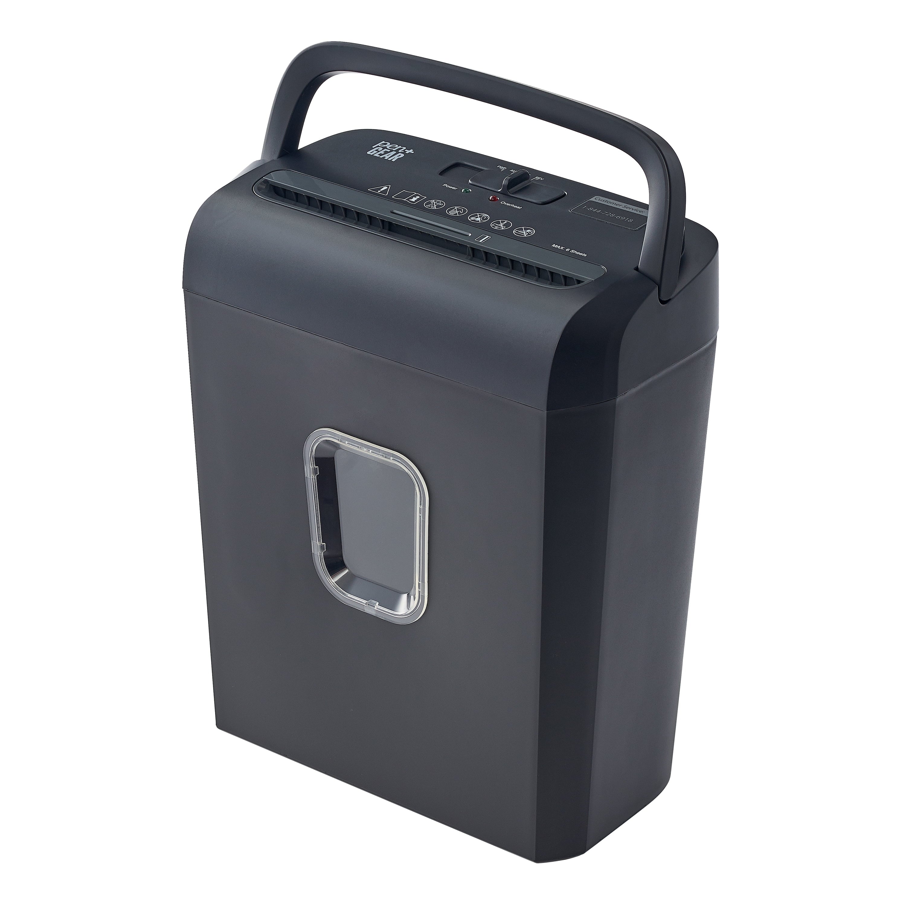 PEN+GEAR Tabletop 6-Sheet Micro-Cut Paper Shredder