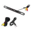 PYLE PLCM18BC - License Plate Rear View Camera - Built-in Distance Scale Lines Backup Parking/Reverse Assist Waterproof Adjustable Slim Bar Cam w/ 420 TVL Resolution & RCA Output Zinc Black Chrome