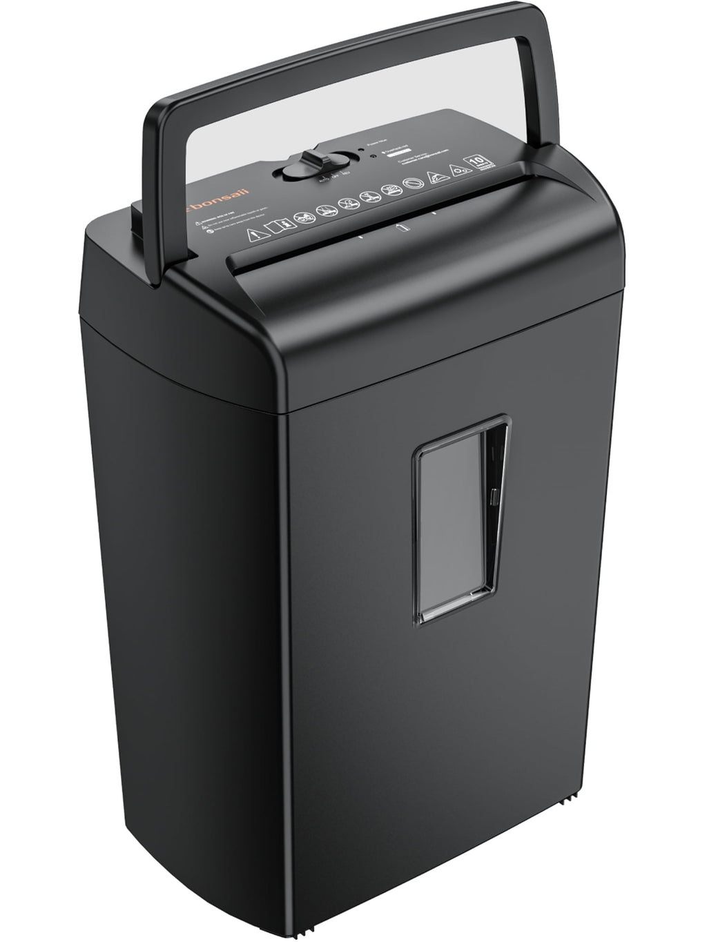 Paper Shredder 10-Sheet Cross Cut Shredder with 5.3 Gallons Wastebasket