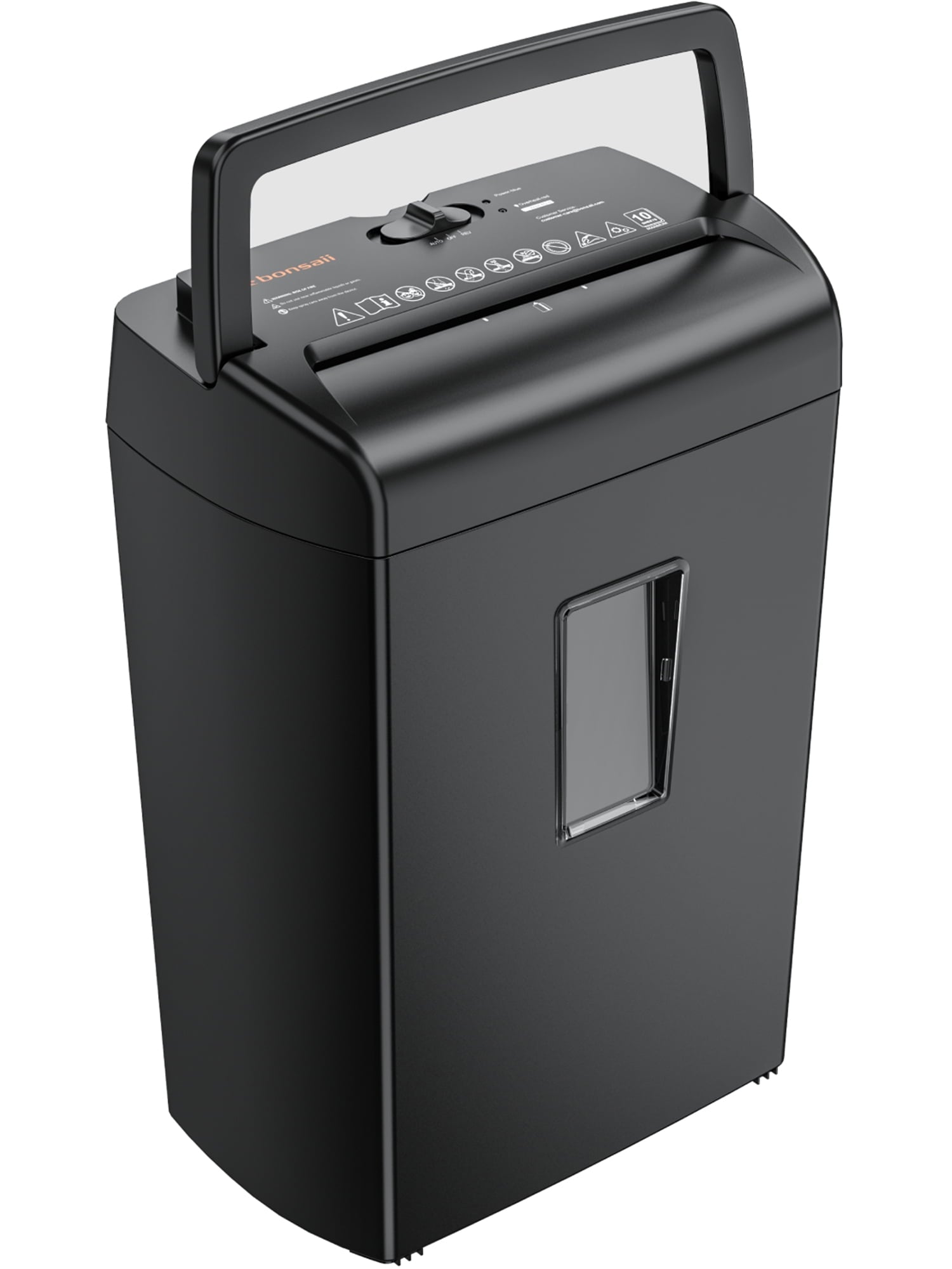 Paper Shredder 10-Sheet Cross Cut Shredder with 5.3 Gallons Wastebasket