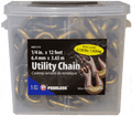 Peerless Chain Utility Yellow Zinc Plated Tow Chain & Hooks, 1/4" x 12', #4861210