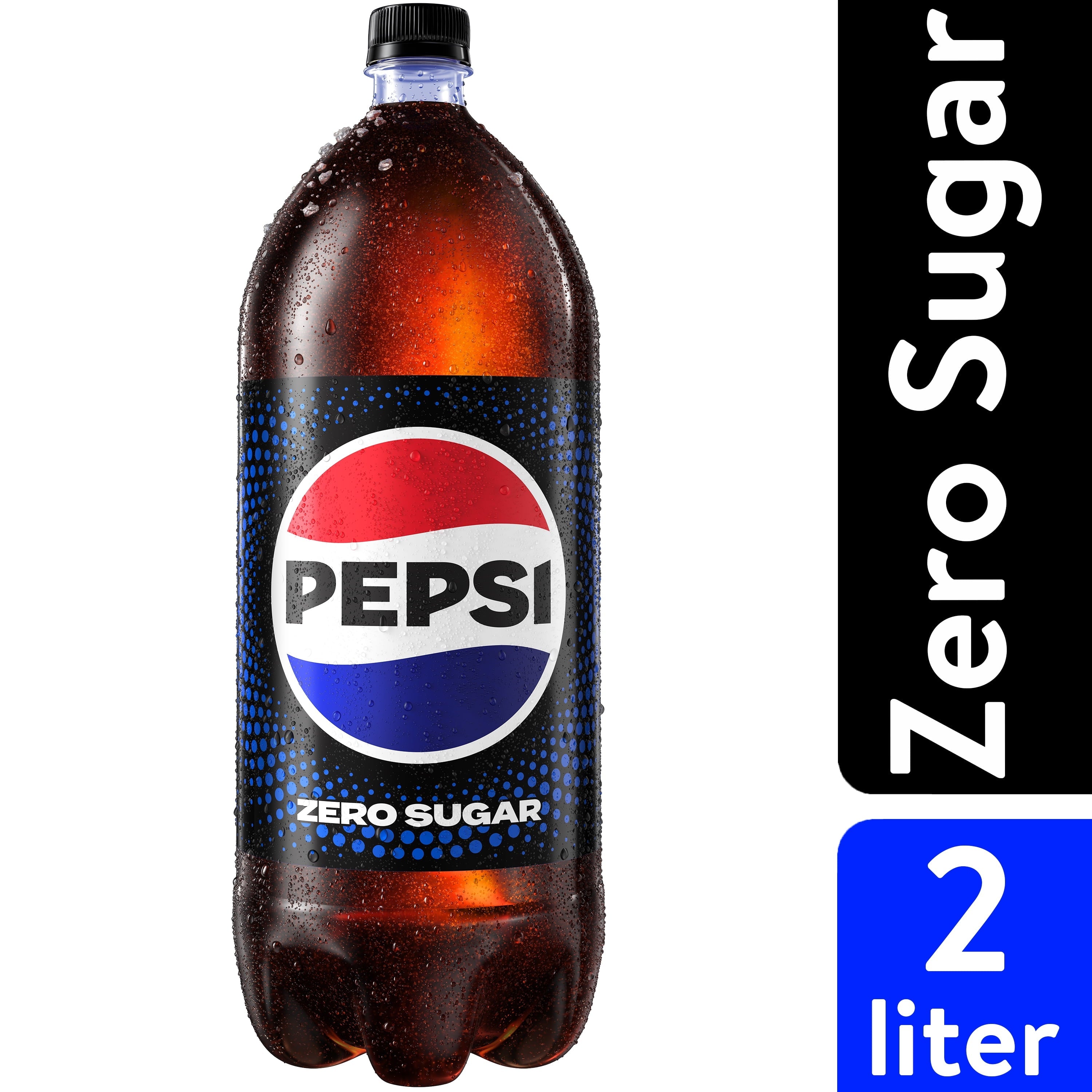 Pepsi Cola Zero Sugar Soda Pop, 2 Liter Bottle
