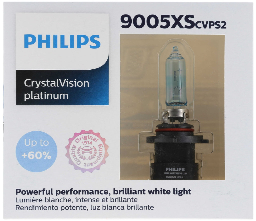 Philips Crystal Vision Platinum 9005XS 65W Two Bulbs Headlight