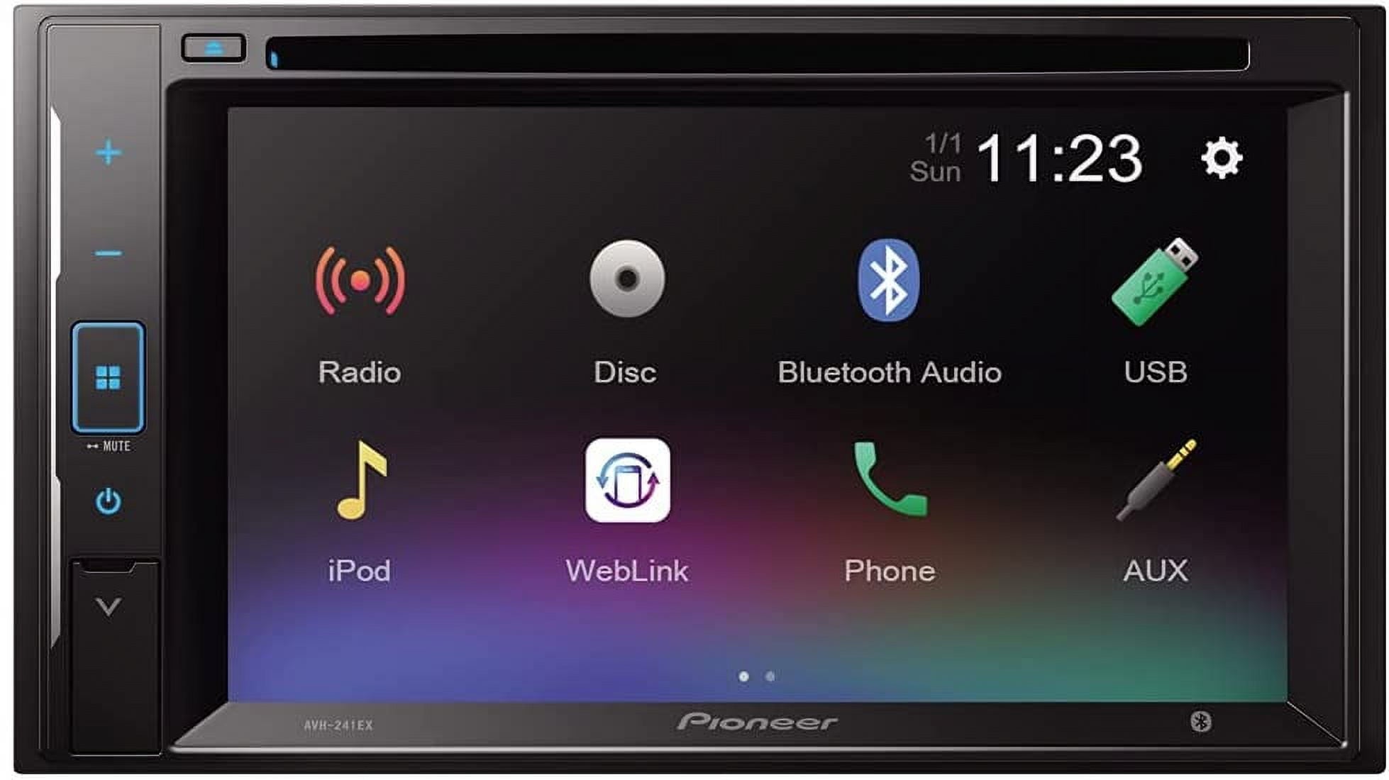 Pioneer AVH-240EX 6.2" Double-DIN DVD Touchscreen Multimedia Receiver Built-in Alexa