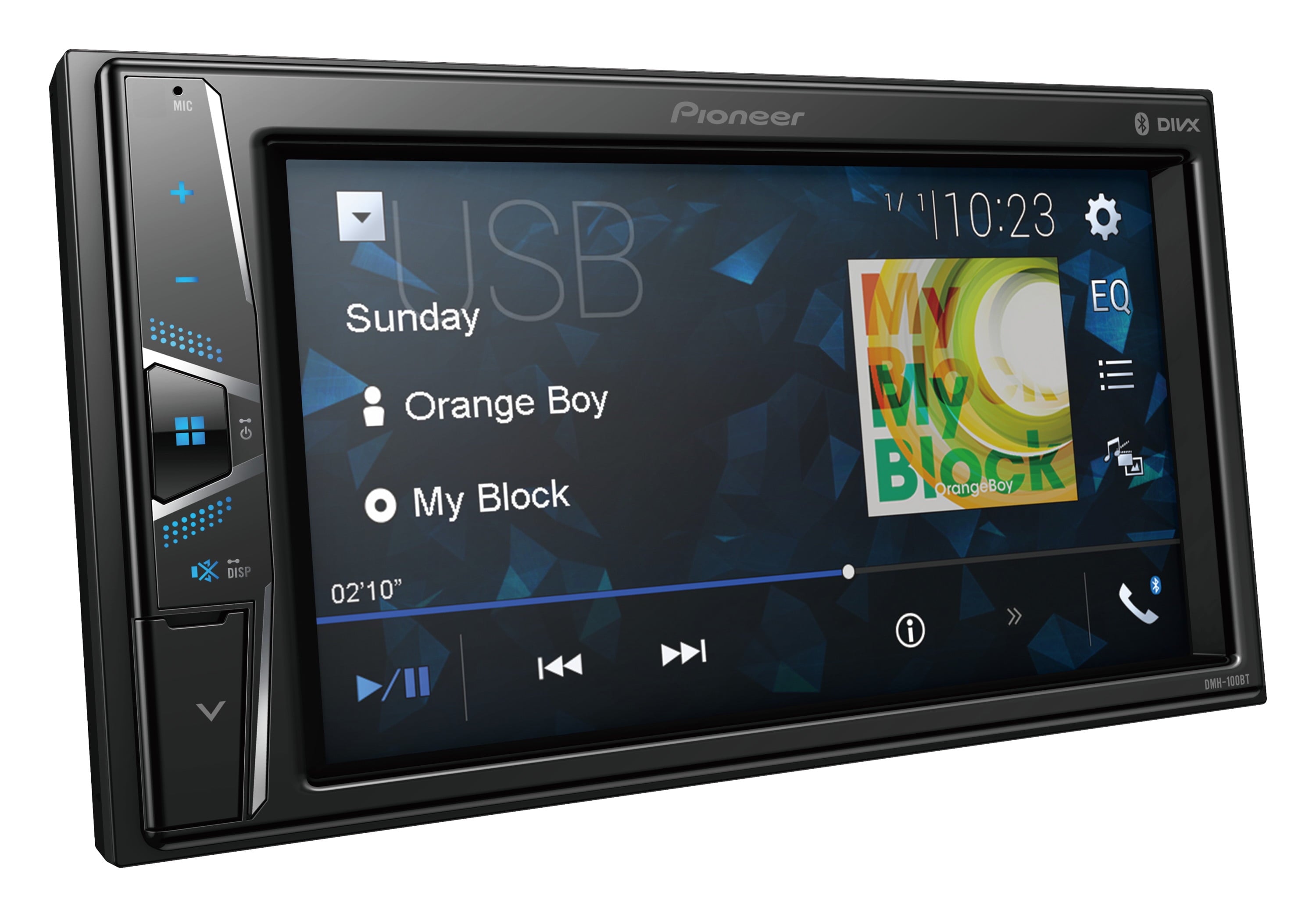 Pioneer DMH-100BT In-Dash Receiver with 6.2" Touchscreen and Bluetooth,Double DIN,Backup Camera Ready