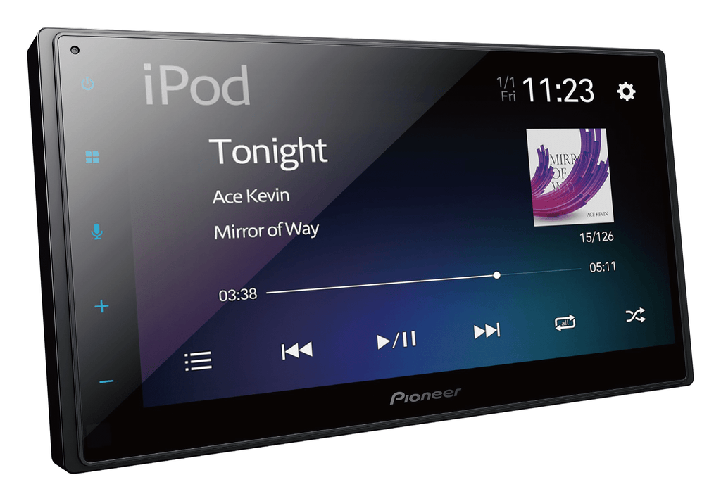Pioneer DMH-160BT Car Play/Android Auto Digital Media Receiver with 6.8" Touchscreen and Bluetooth,Double Din, Backup Camera Ready