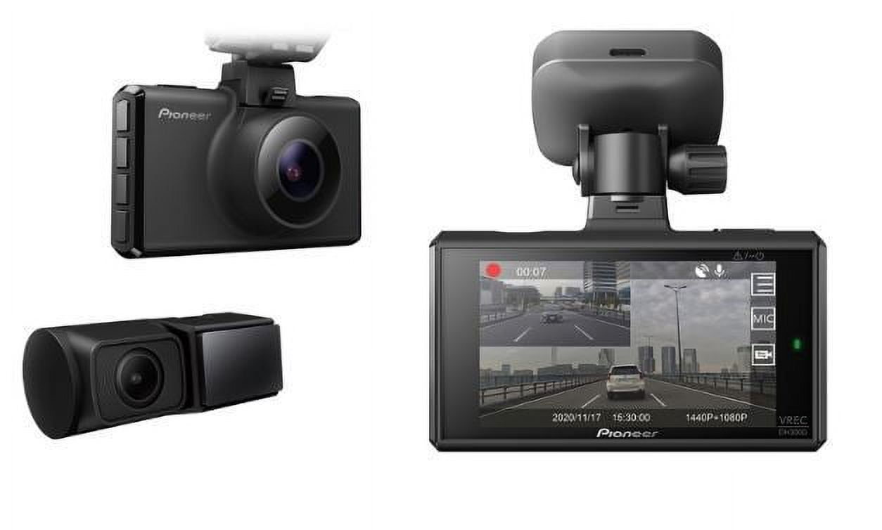 Pioneer VREC-DH300D 2-Channel Dual Recording 1440p WQHD (Wide Quad HD) Dash Camera System